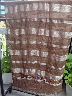 Hand Embroidered Egyptian Saree